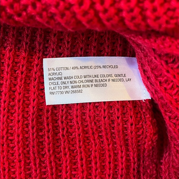 Wild Fable Red Ribbed Sweater - Picture 3 of 3